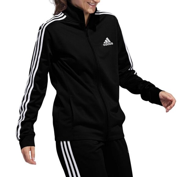 adidas Women's 3-Stripes 2pc Set Tracksuit Black Activewear Size S New - Picture 5 of 8